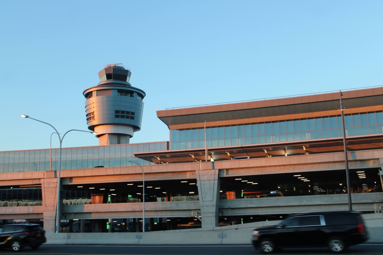 LaGuardia Airport's modern control tower and terminal, symbolizing its recent upgrades and operational efficiency.