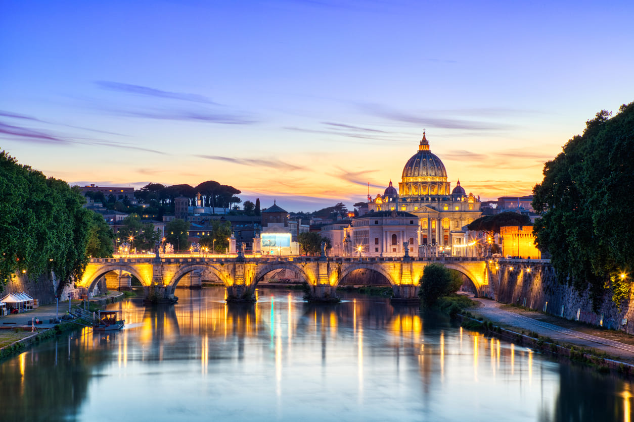 A stunning view of St. Peter's Basilica in Vatican City, reflecting its historical and architectural significance.