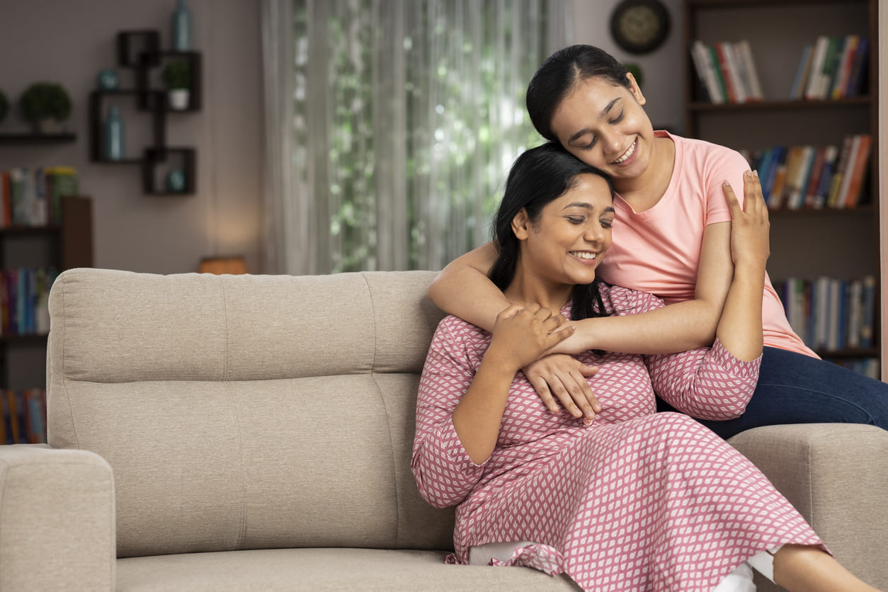 A heartfelt moment between a mother and daughter, celebrating the bond of love on Mother's Day.