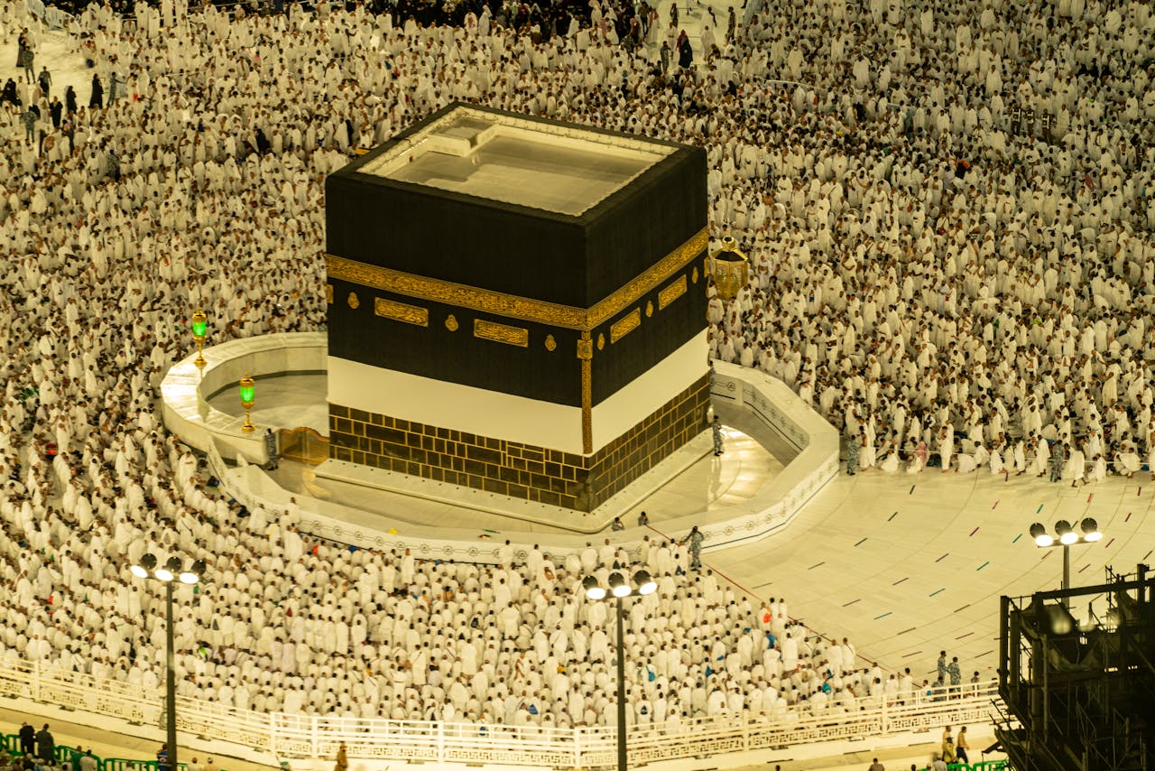 Worshippers gather at the Kaaba in Makkah, commemorating the Prophet's Birthday in the sacred city of his birth