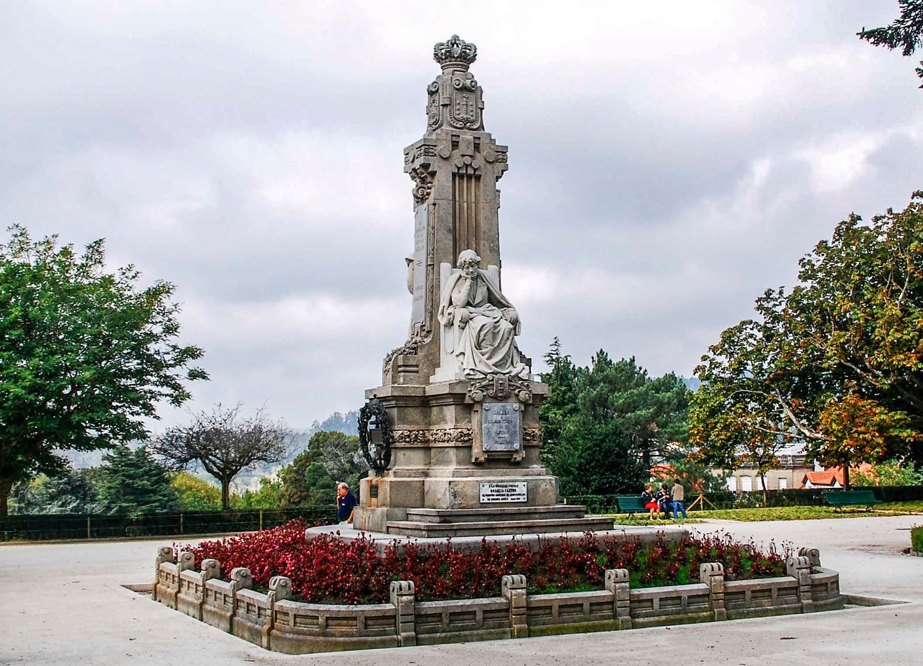 The Monument of Rosalía de Castro, a revered Galician poet and the first honoree of Galicia Literature Day.