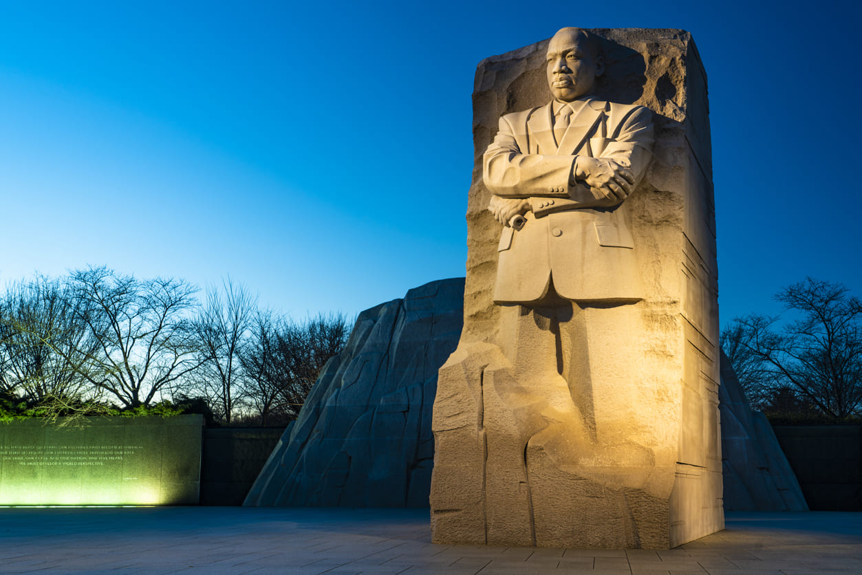 The Martin Luther King Jr. Memorial stands as a symbol of justice and equality.