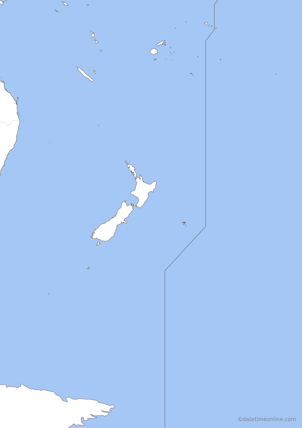 Current time zone map of CHADT